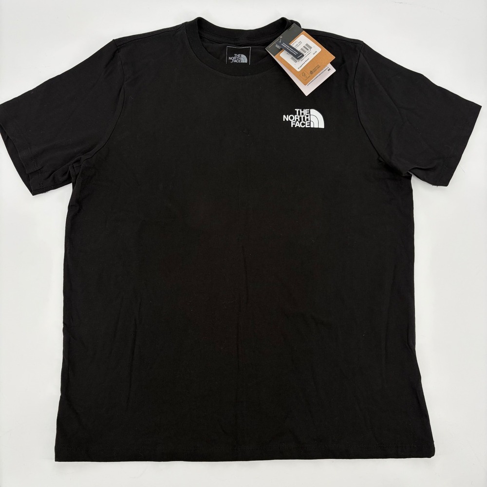 North Face Box NSE Tee Black Graphic Short Sleeve Climate Conscious Cotton Large